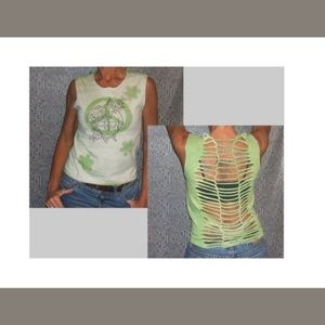 Handpainted T Shirt Tank Top